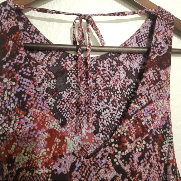 UO Silence + Noise Angel Purple Printed Floral Tulip Hem Swing Dress Size XS - Picture 6 of 14